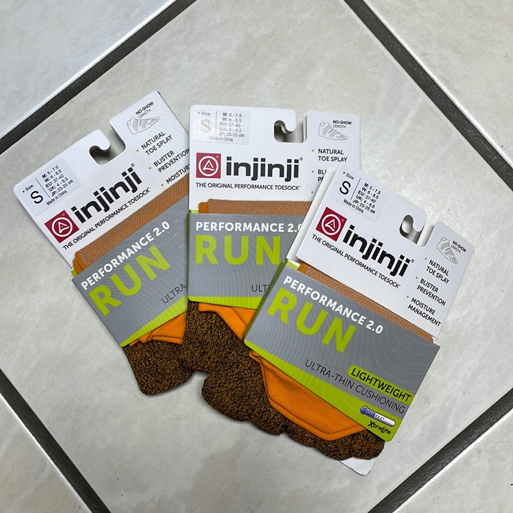 Brand new injinin run socks set of 3